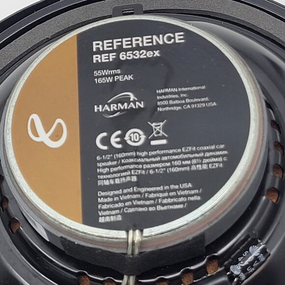 Infinity Reference 6532EX 6-1/2" Shallow Mount 165W 2-Way Car Speakers - Picture 8 of 9